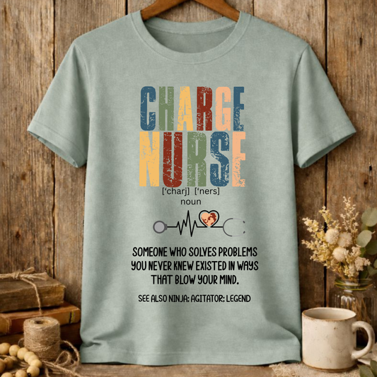 Charge Nurse Definition Black Font