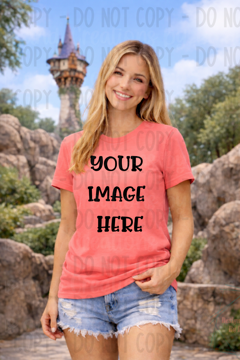 Variety of Theme Park Tshirt Gildan Apparel Mock Ups