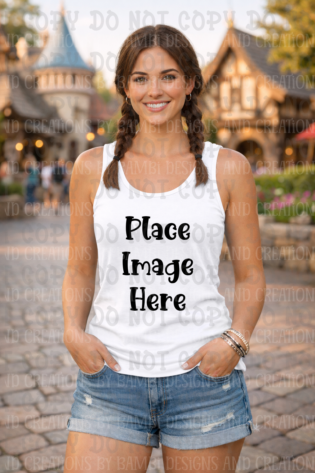 Variety of Theme Park Gildan Tank Top Apparel Mock Ups