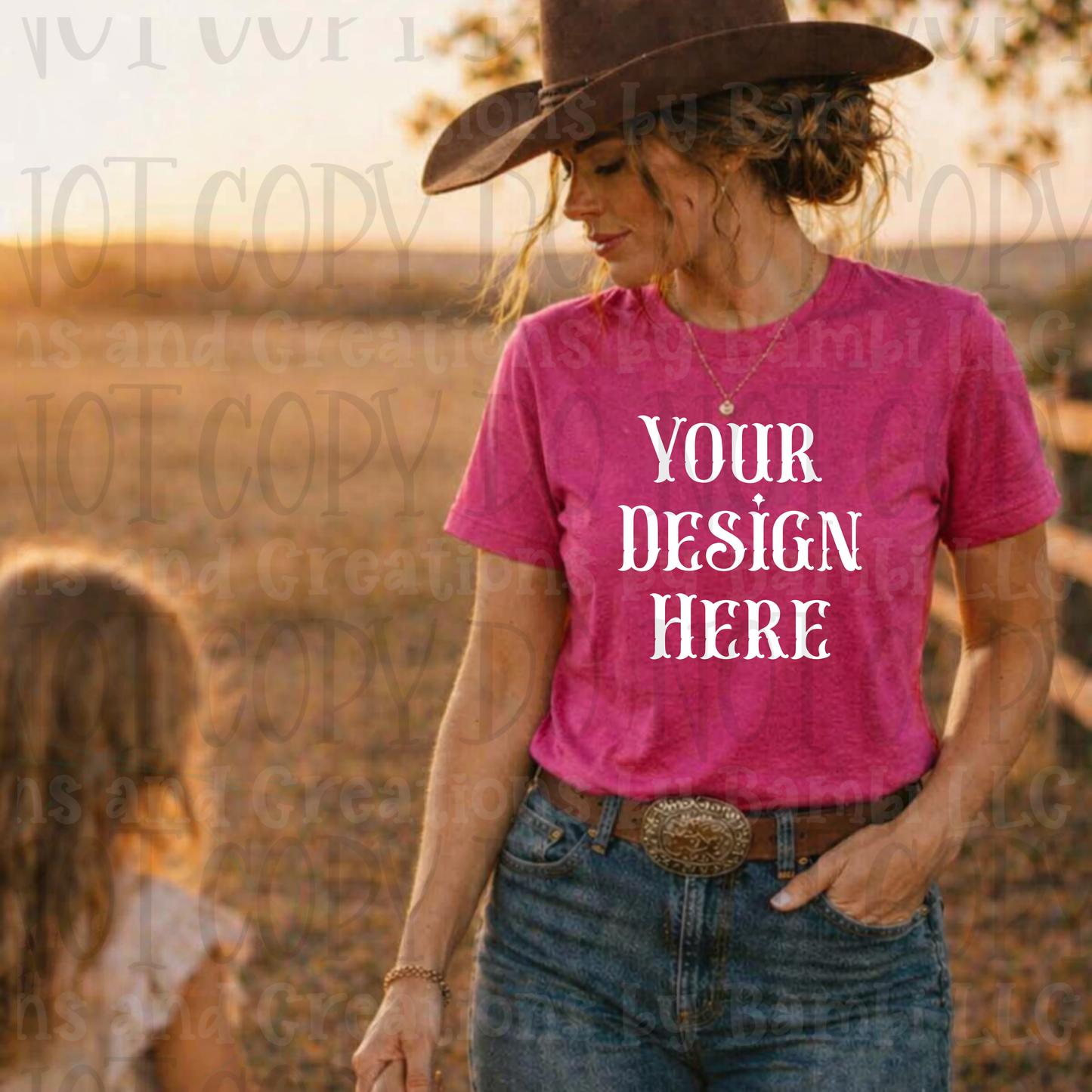 Western Mama in Fields Apparel Mock Ups (Bella Canvas, Comfort Colors, and Gildan Brands)