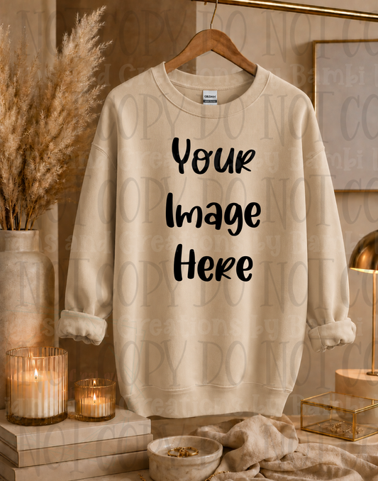 Elegant Boutique Hanging Sweatshirt Apparel Mock Ups (Gildan Brand)