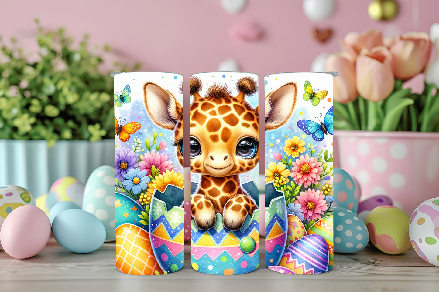 Easter Giraffe 20oz Sublimation Tumbler