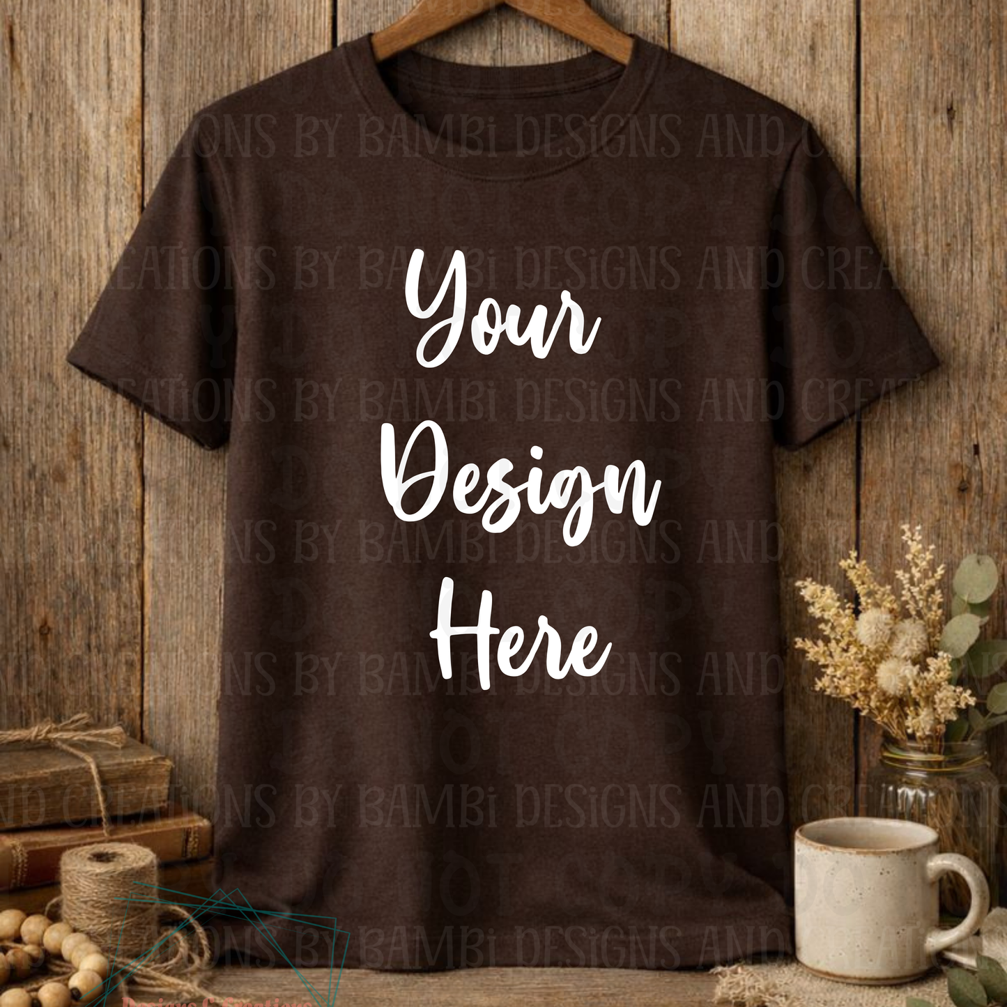 Rustic Hanging Tshirt Apparel Mock Ups