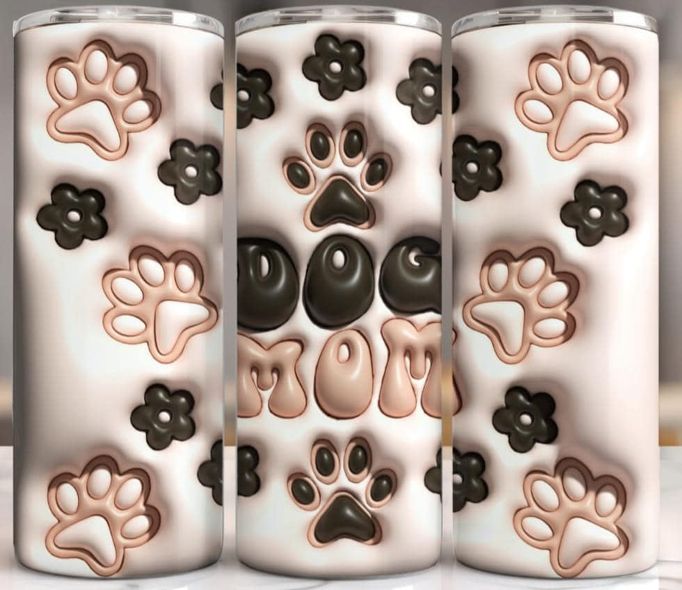 Dog Mom 20 oz Skinny Sublimation Tumbler