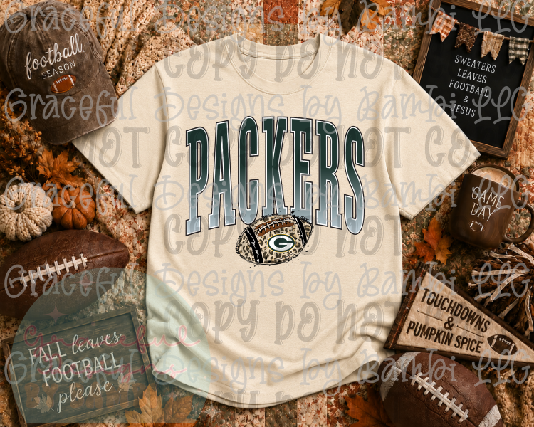 Tall Letter Mascots with Leopard Football Collection