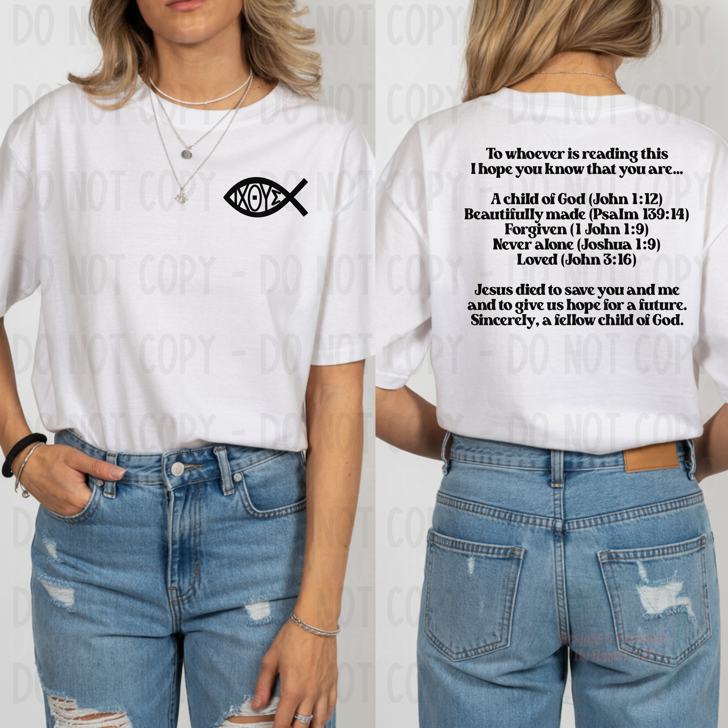 A Child of God Black Font (Pocket/Back)