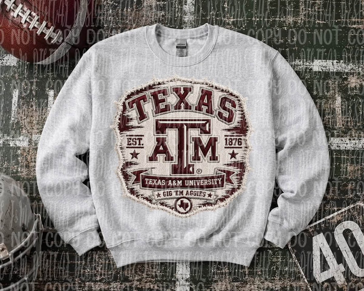 Faux Embroidery Patch Football Collection