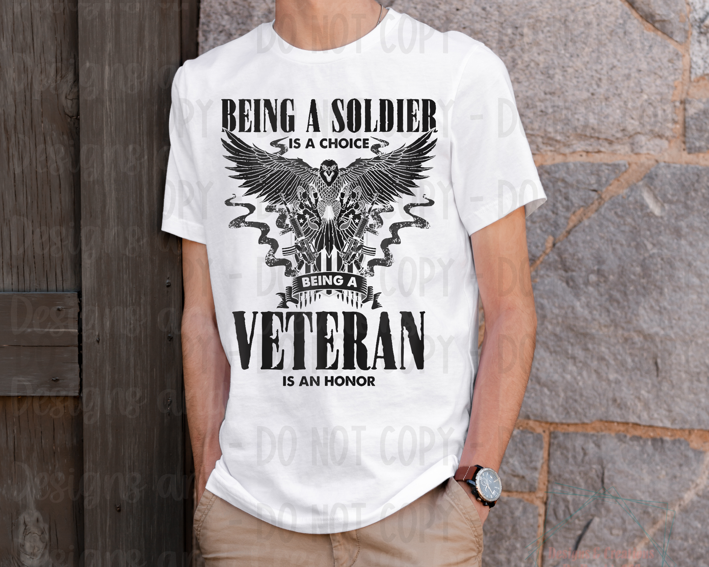 Being A Soldier Choice Being A Veteral is An Honor Black Font