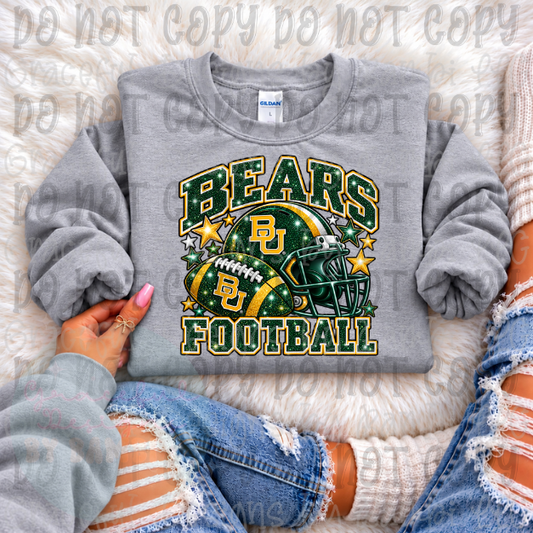 Faux Bling Embroidered Football Helmet Collection