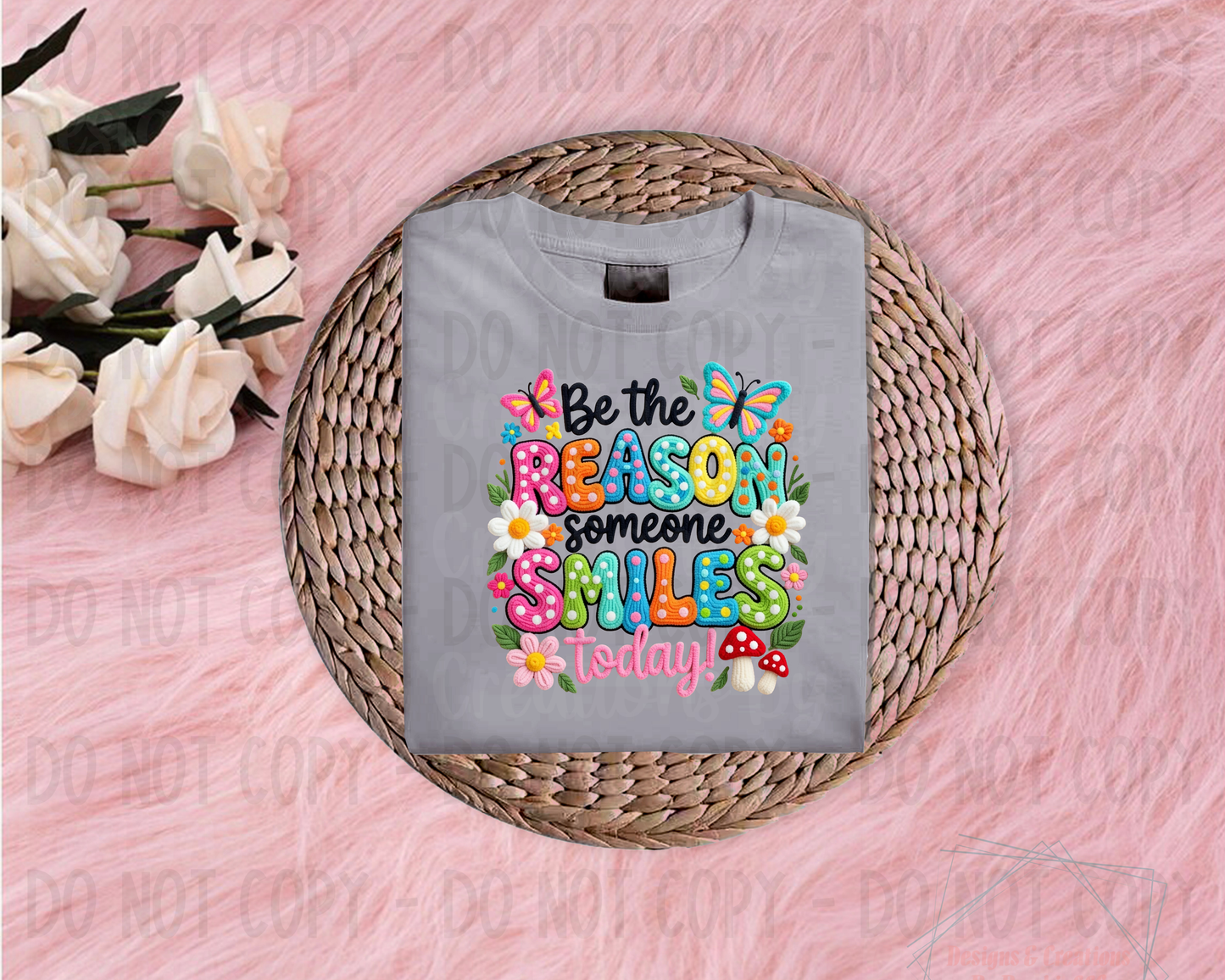 Be The Reason Someone Smiles Faux Puff
