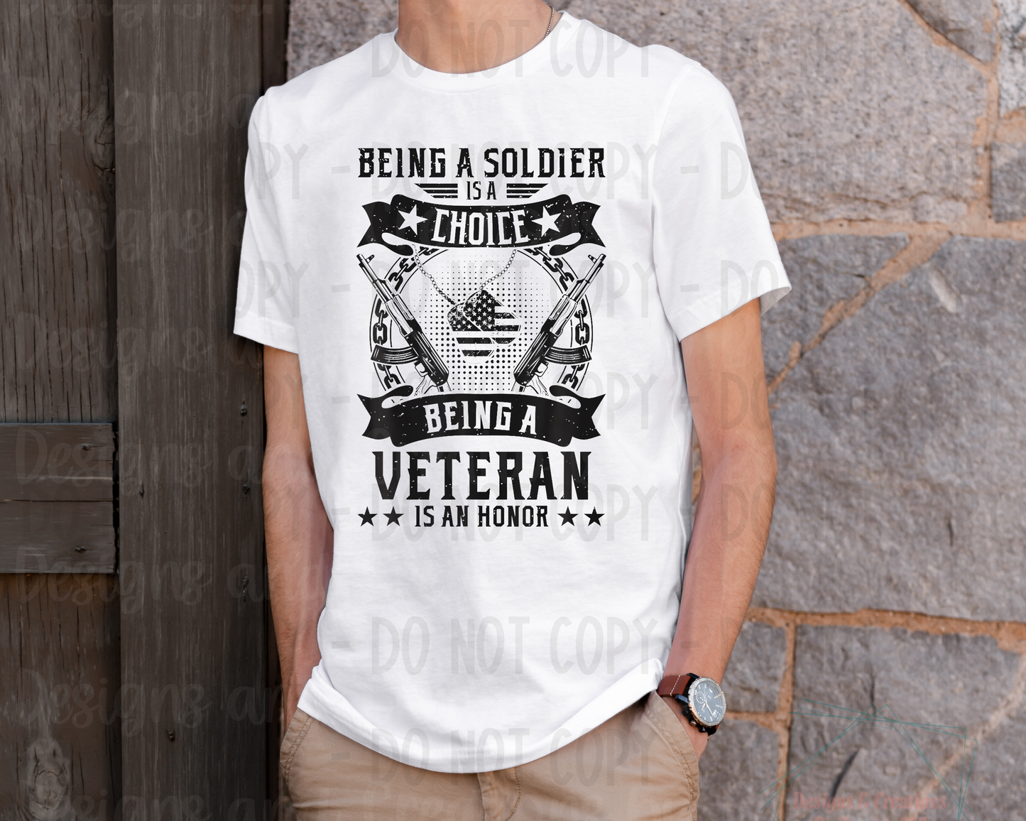 Being A Soldier Choice Black Font