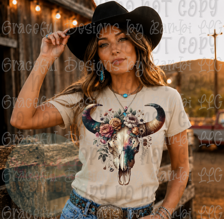 Boho Cow Skull