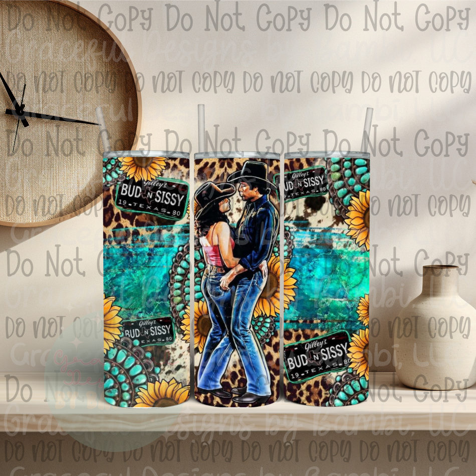 Bud and Sissy 20oz Skinny Sublimation Tumbler