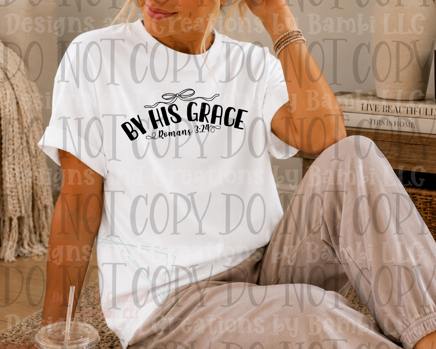 By His Grace Black Font