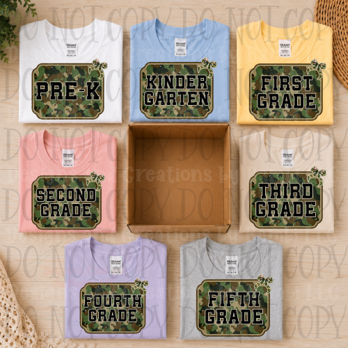 Camo Patch Grade with Bow Collection