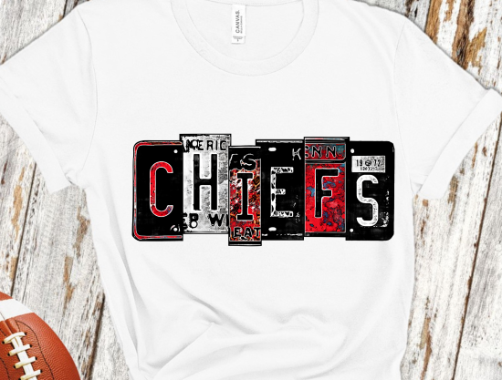 Black and Red License Plate (Football)
