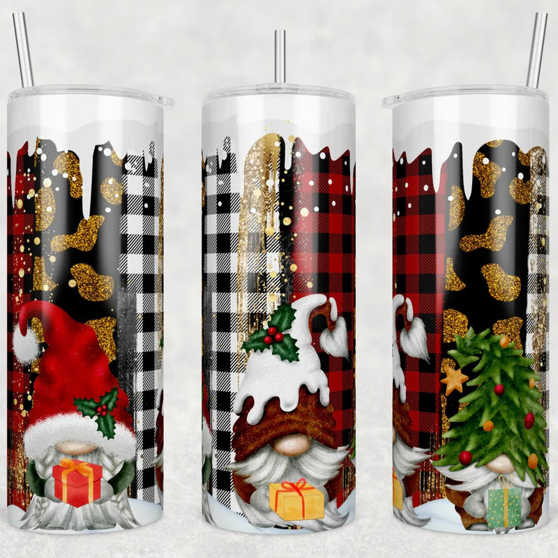 Christmas Gnomes 20 oz Skinny Sublimation Tumbler