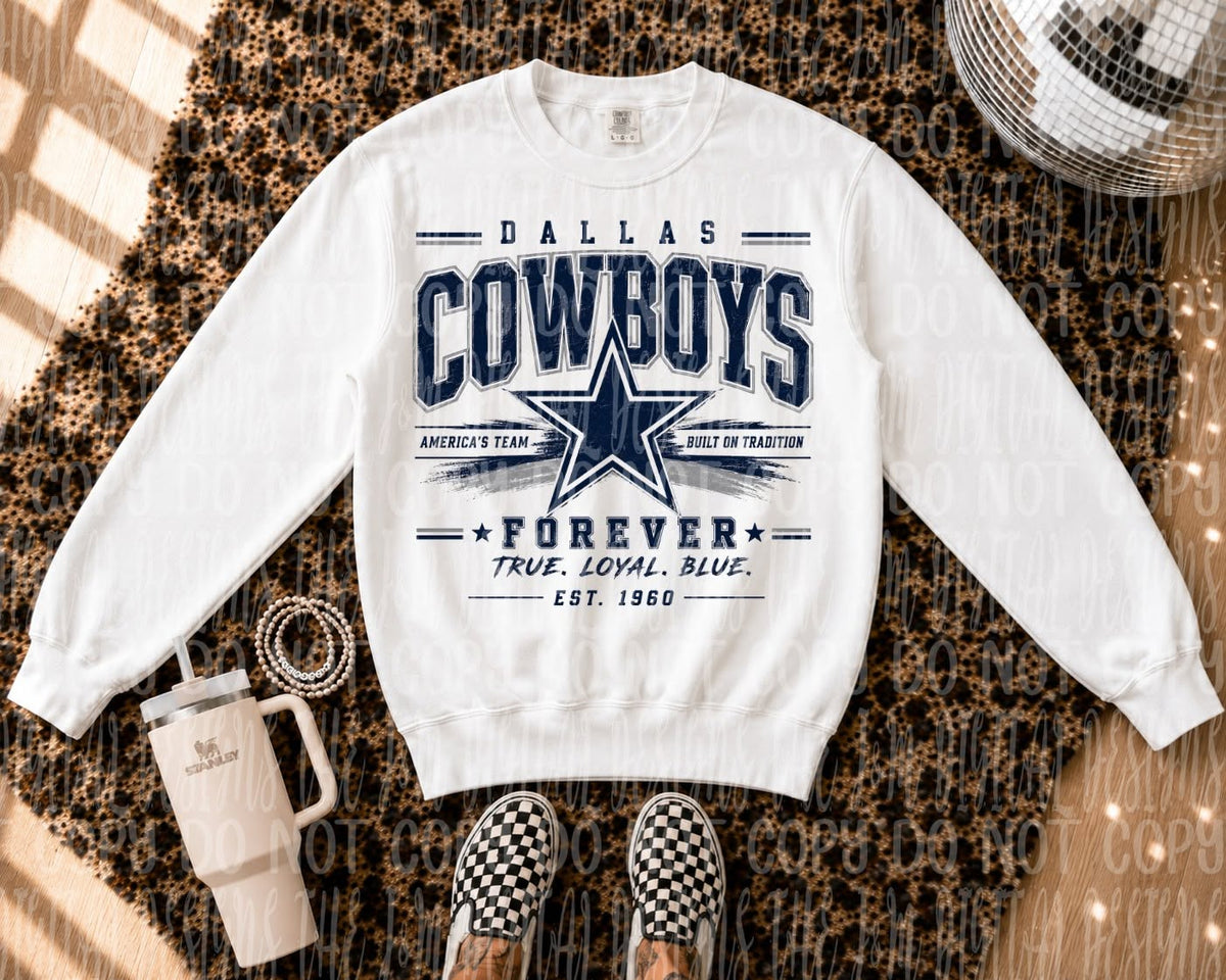 Faux Embroidery Cowboys Forever