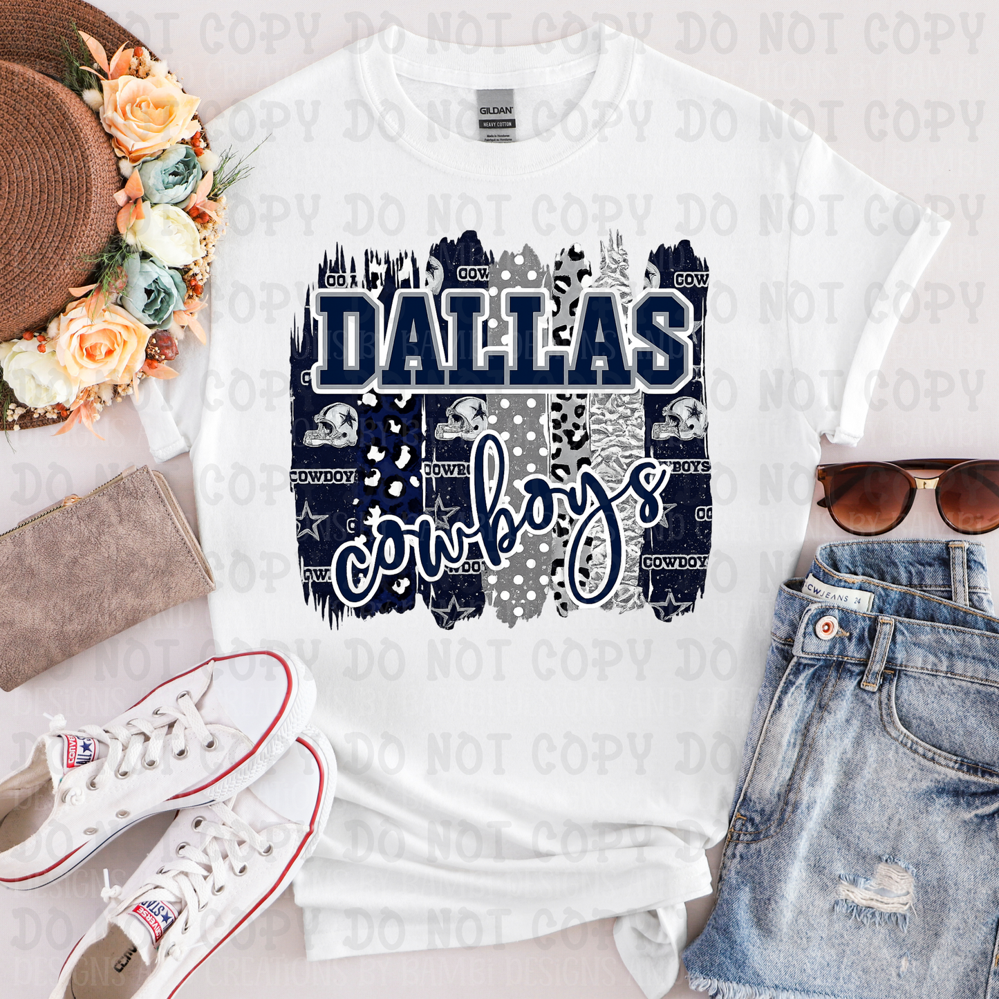Cowboys Brushstrokes Blue