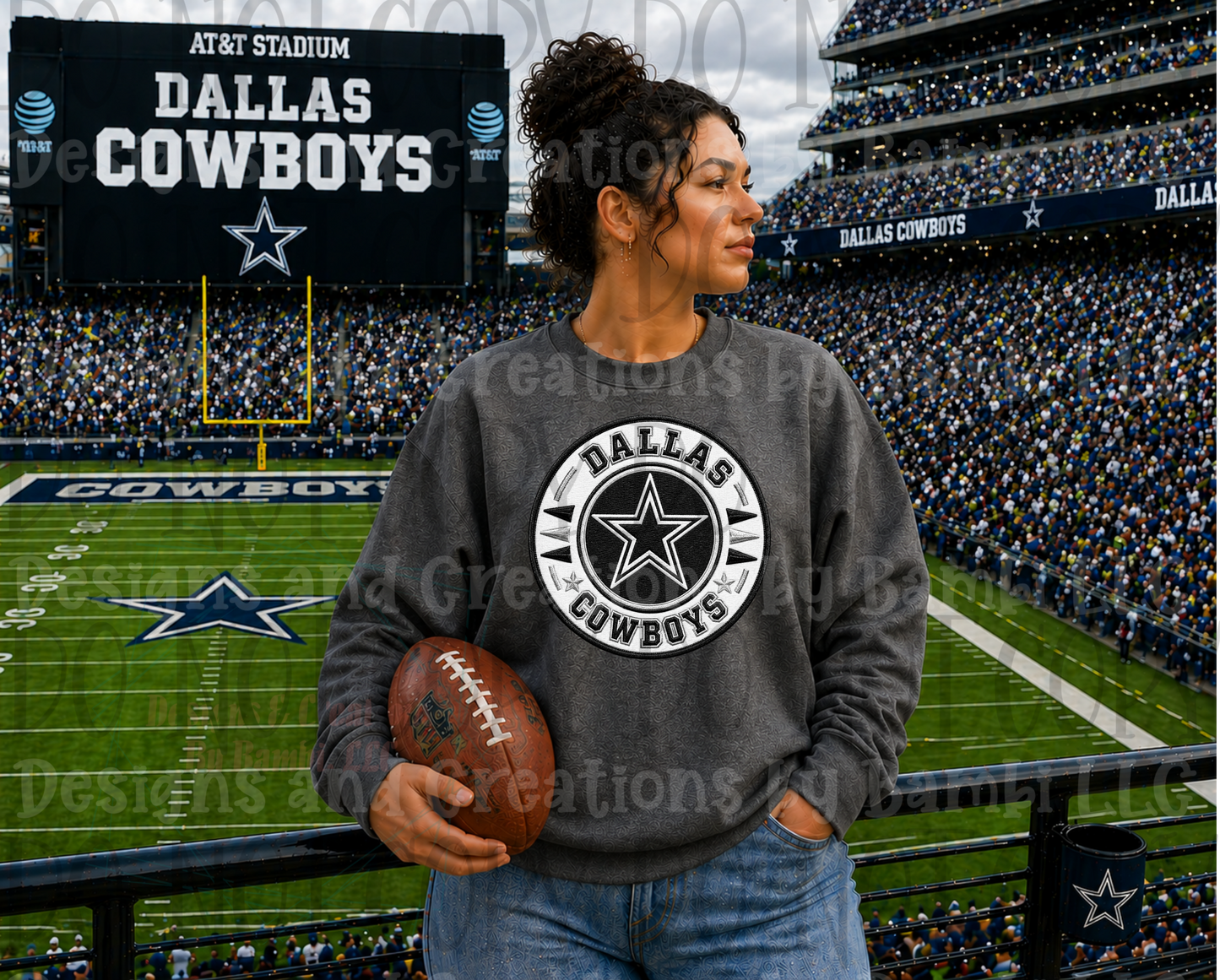 Dallas Cowboys Black and White Logo