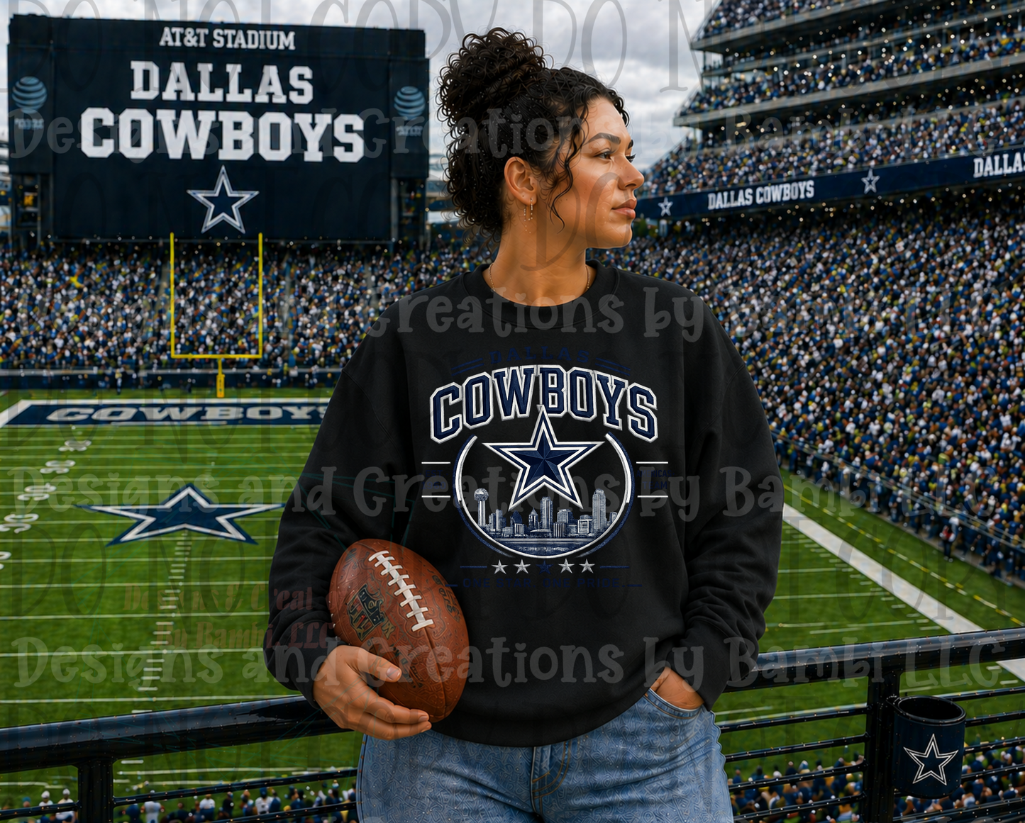 Dallas Cowboys One Star One Pride Faux Embroidery