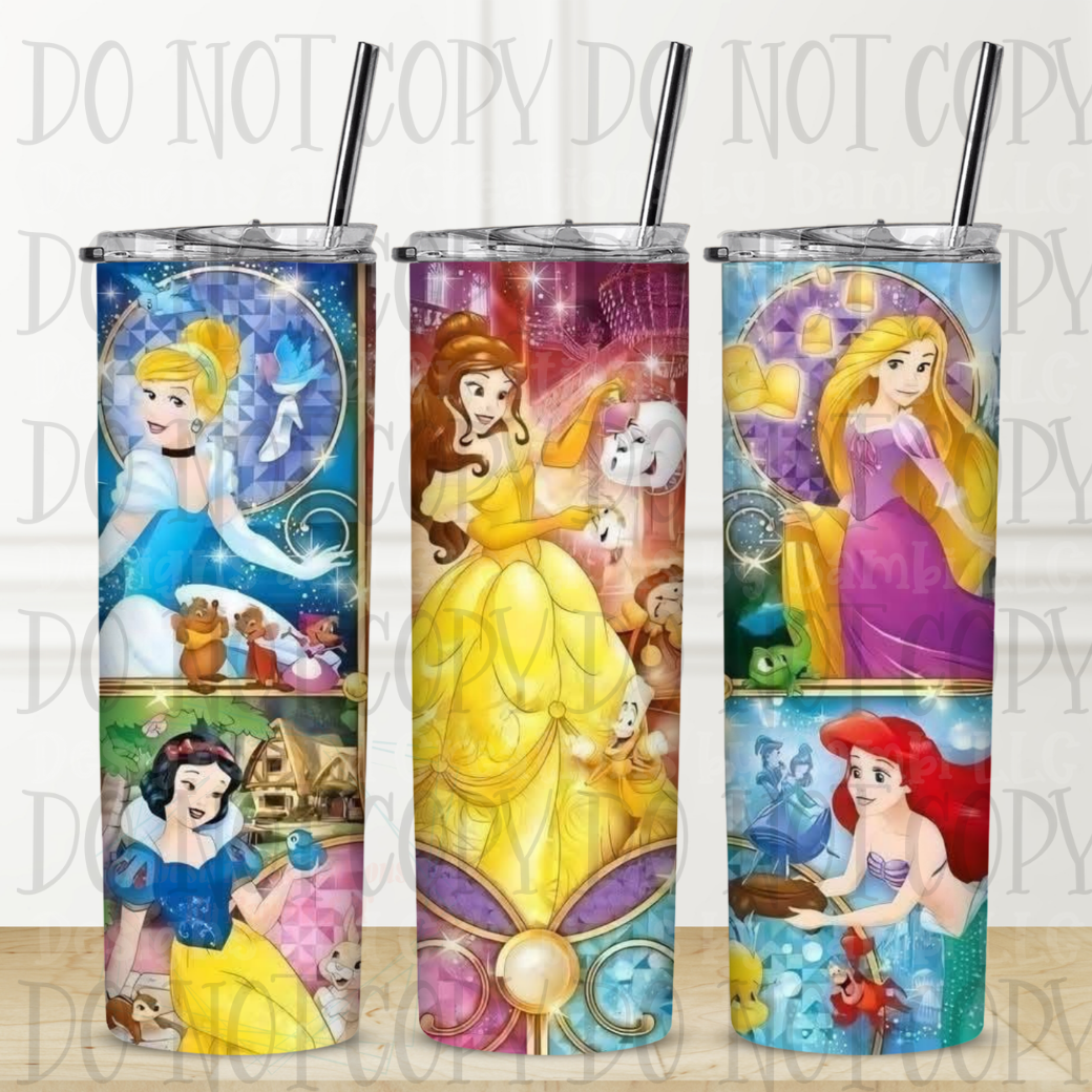 Disney Princess 20 oz Skinny Sublimation Tumbler