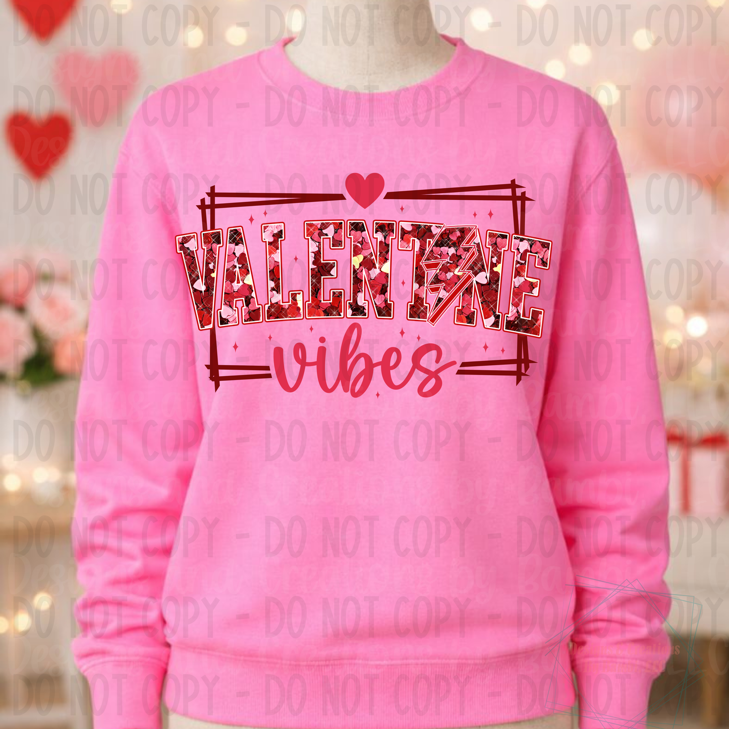 Faux Glitter Valentine Vibes