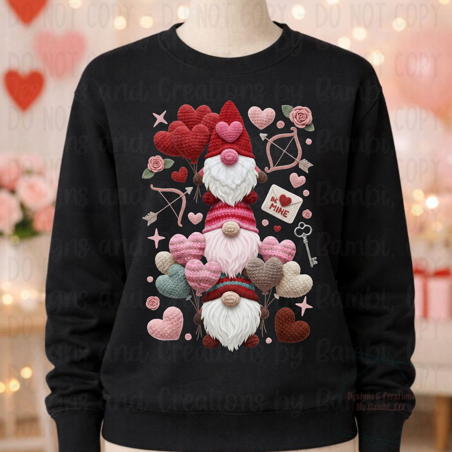 Faux Yarn Valentine Gnomes