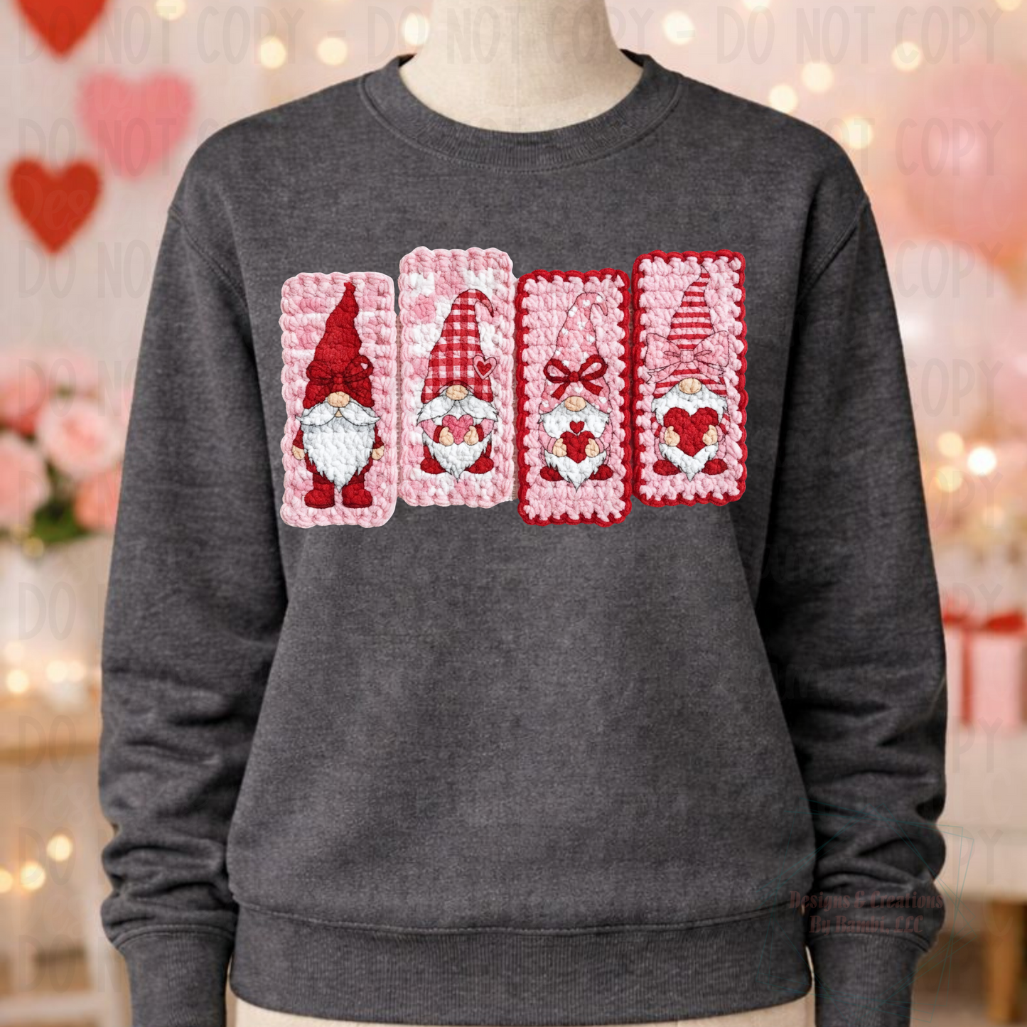 Faux Embroidery Coquette Gnomes