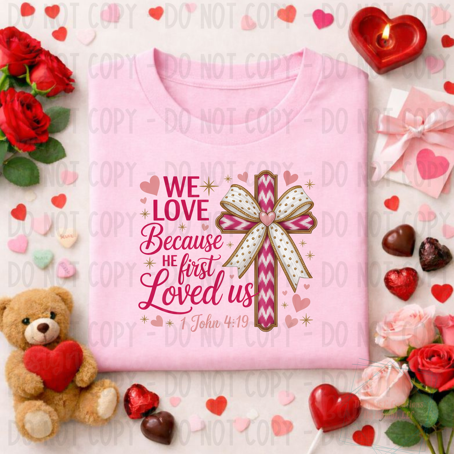 Faux Embroidery Valentine Jesus is Mine