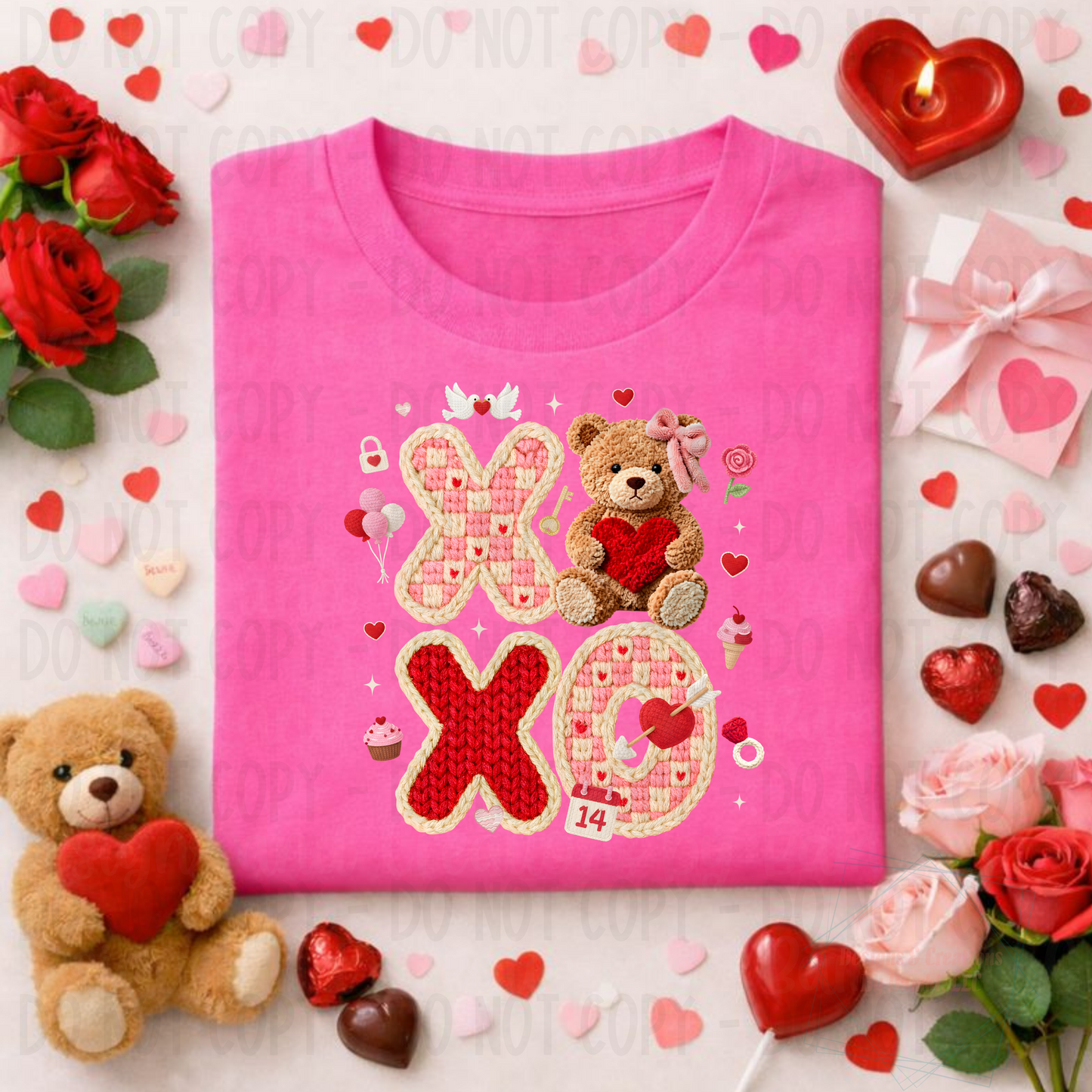 Faux Yarn Coquette Retro Valentine