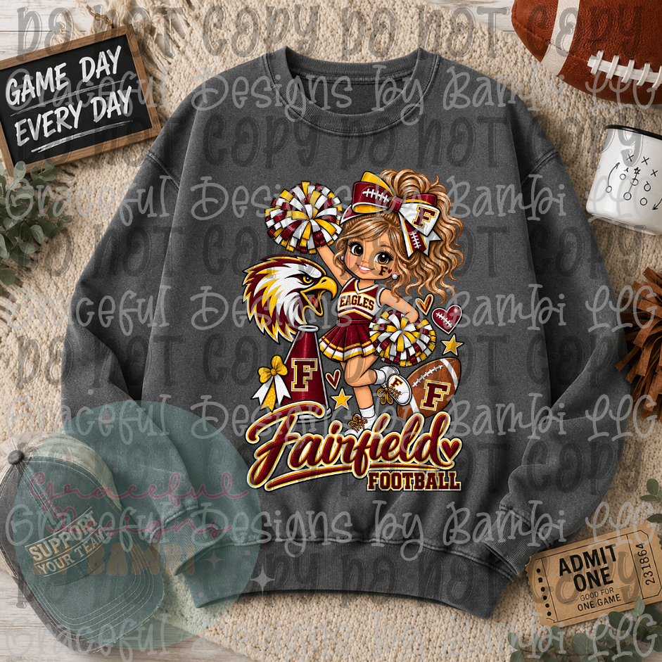 Fairfield Eagles Cheer Girl Football
