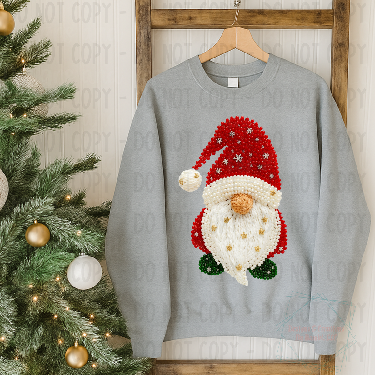 Faux Bead Christmas Gnome