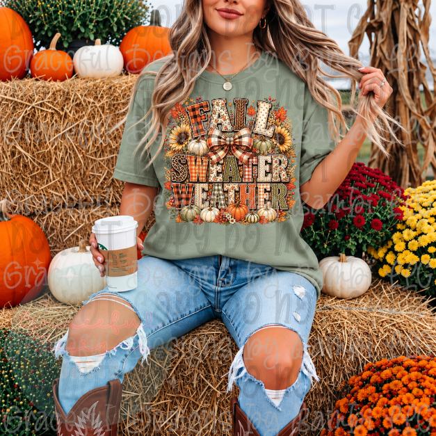 Faux Embroidered Fall and Sweater Weather