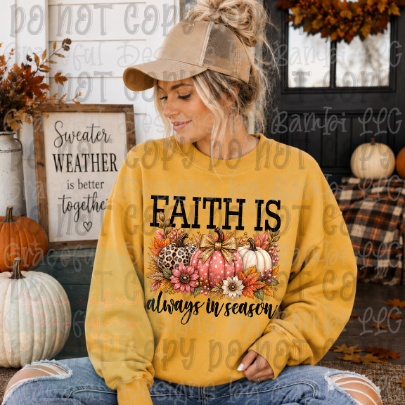Faux Embroidered Faith is Always in Season