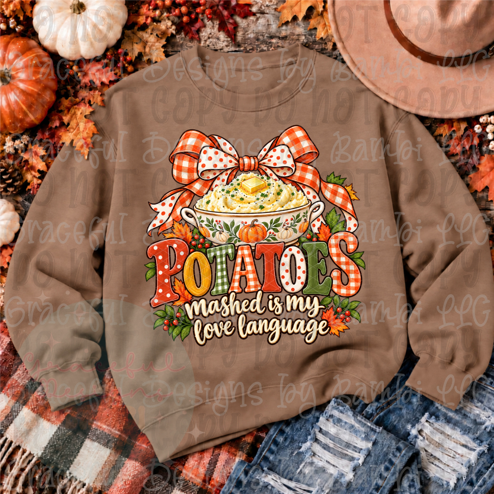 Faux Embroidered Potatoes Mashed in My Love Language