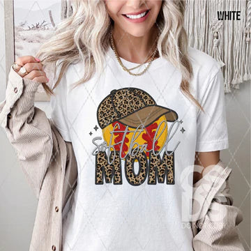 Leopard Baseball/Softball Mom with Ball Cap Collection