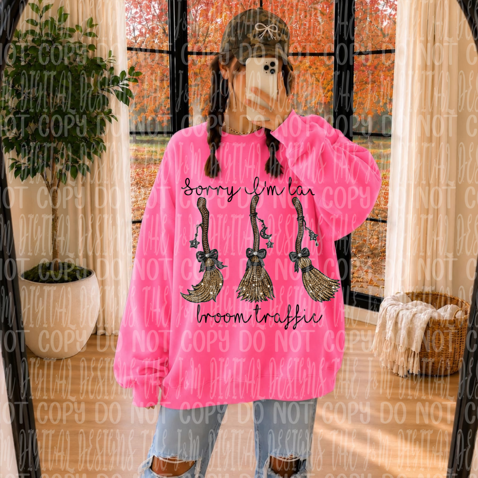 Faux Embroidery Sorry I'm Late