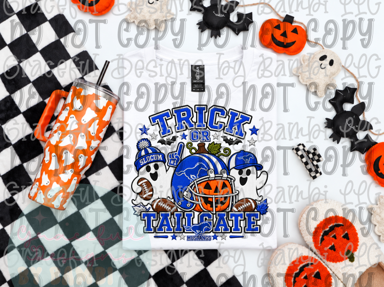Faux Embroidery Trick or Tailgate Local School Collection