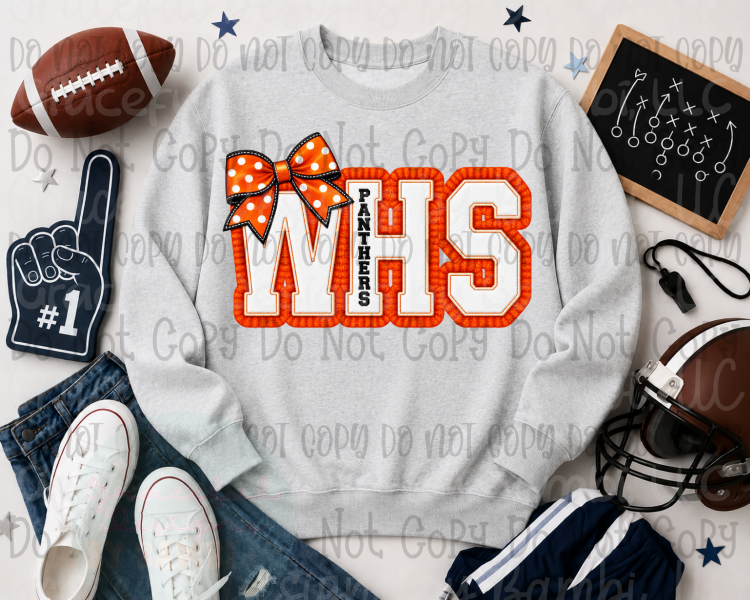 Faux Glitter WHS Panthers