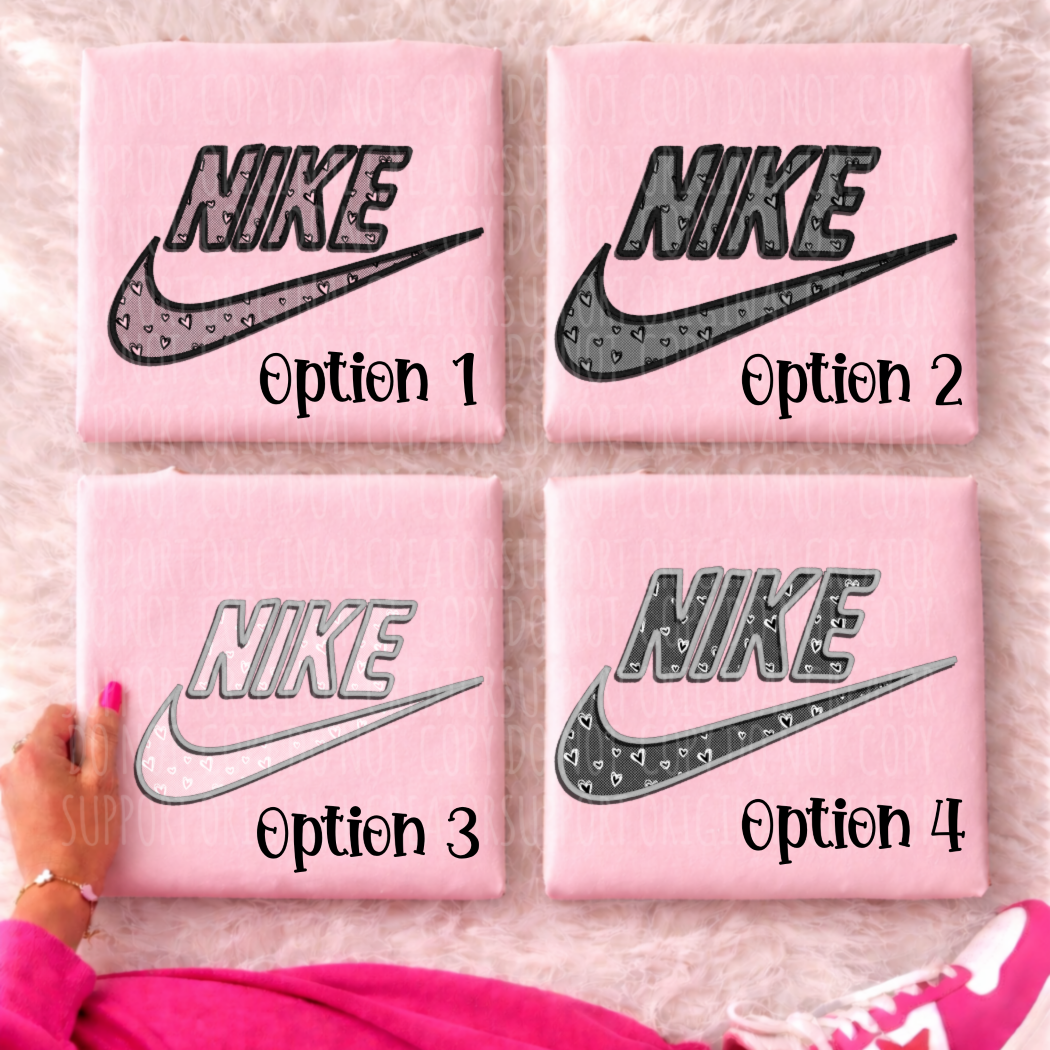 Faux Lace Nike with Faux Embroidery Outline Version 2