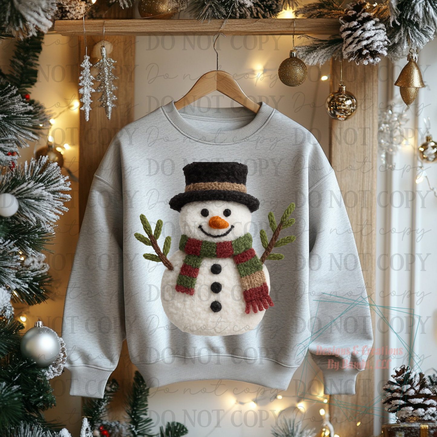 Faux Yarn Snowman