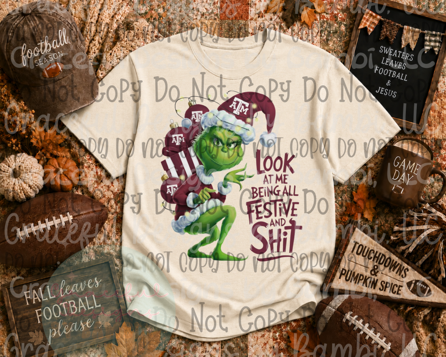 Festive A&M with Green Guy