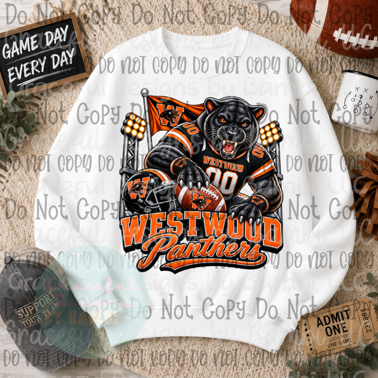 Faux Embroidery Friday Nights are for Westwood Panthers