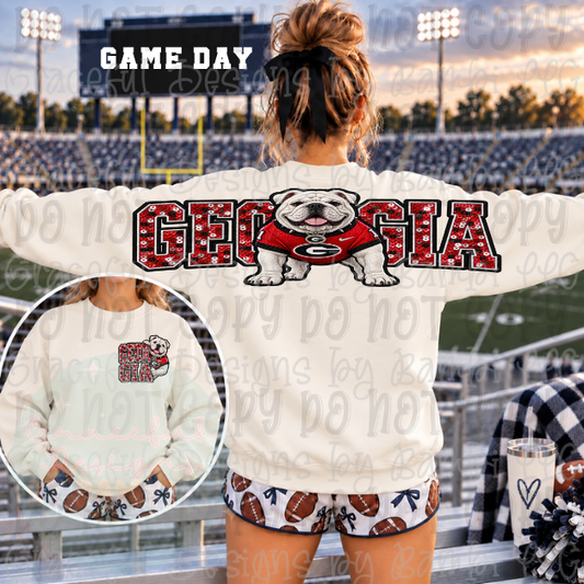 Faux Embroidered/Sequin Big Backs with Pocket Design Football Collection