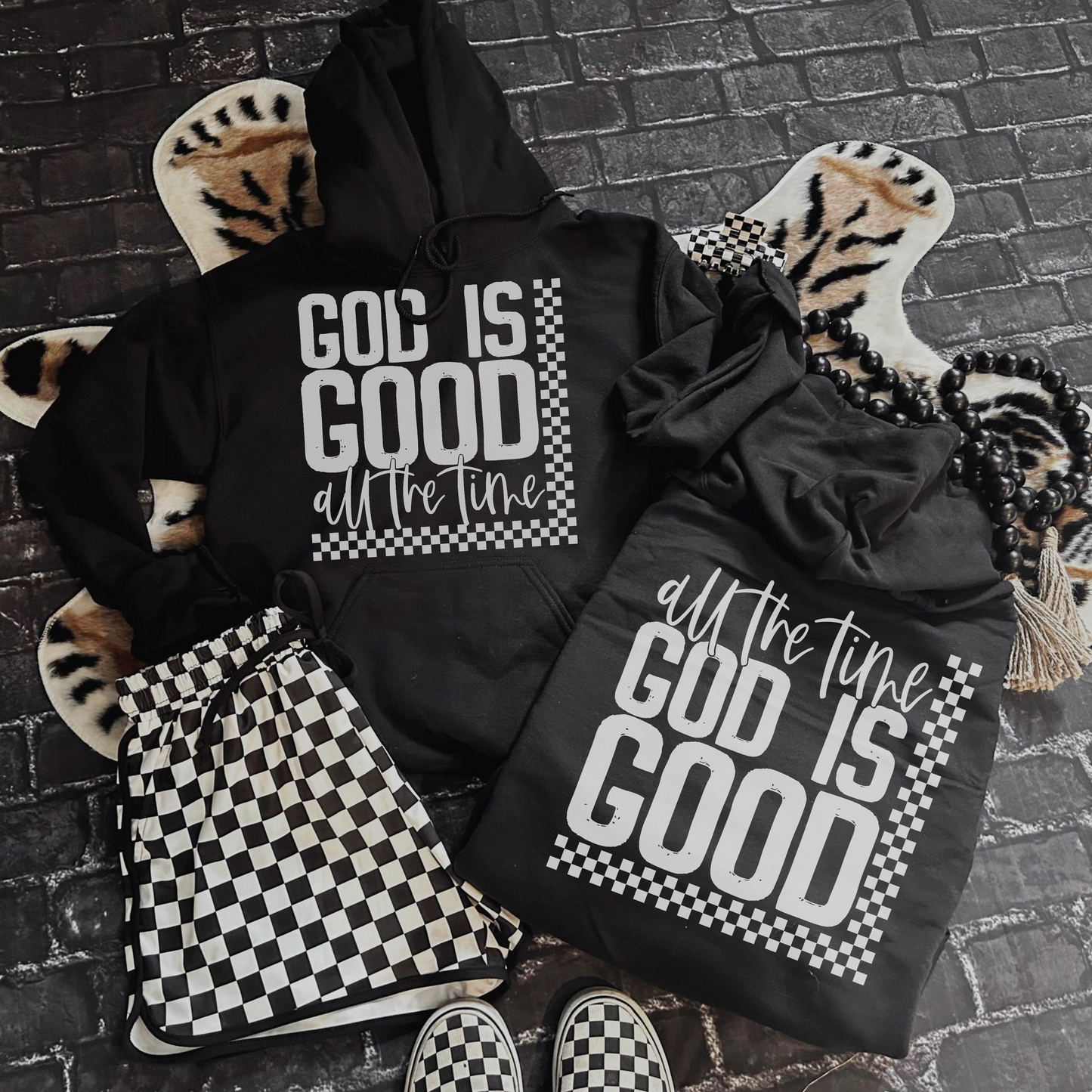 God Is Good All The Time White Font