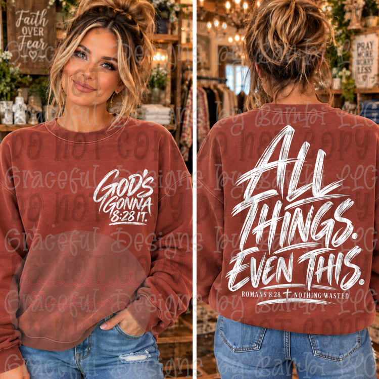 God's Gonna White Font (Pocket/Back)
