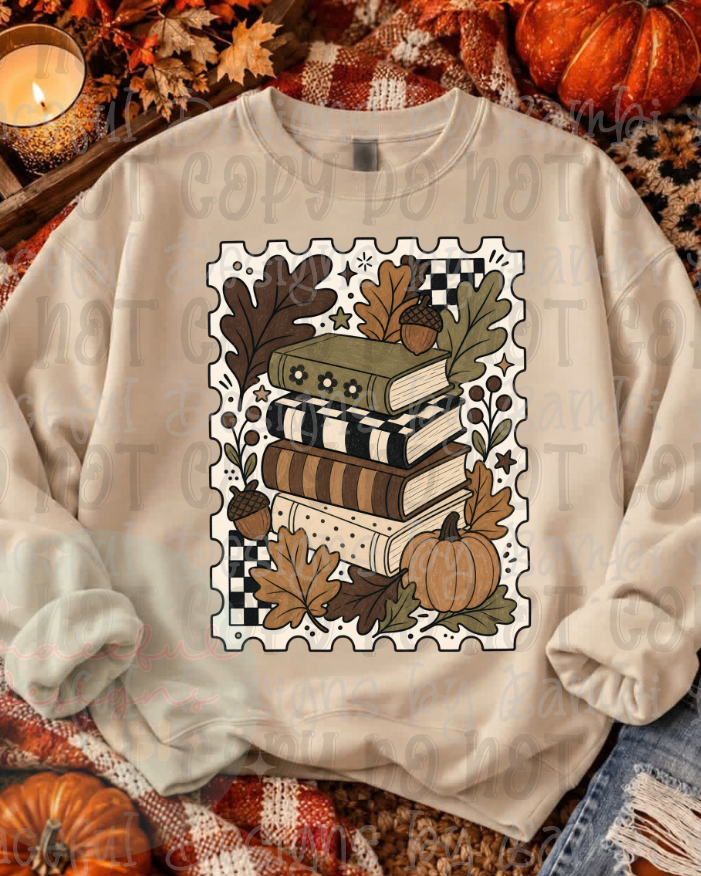 Great Time for Fall and Books Stamp