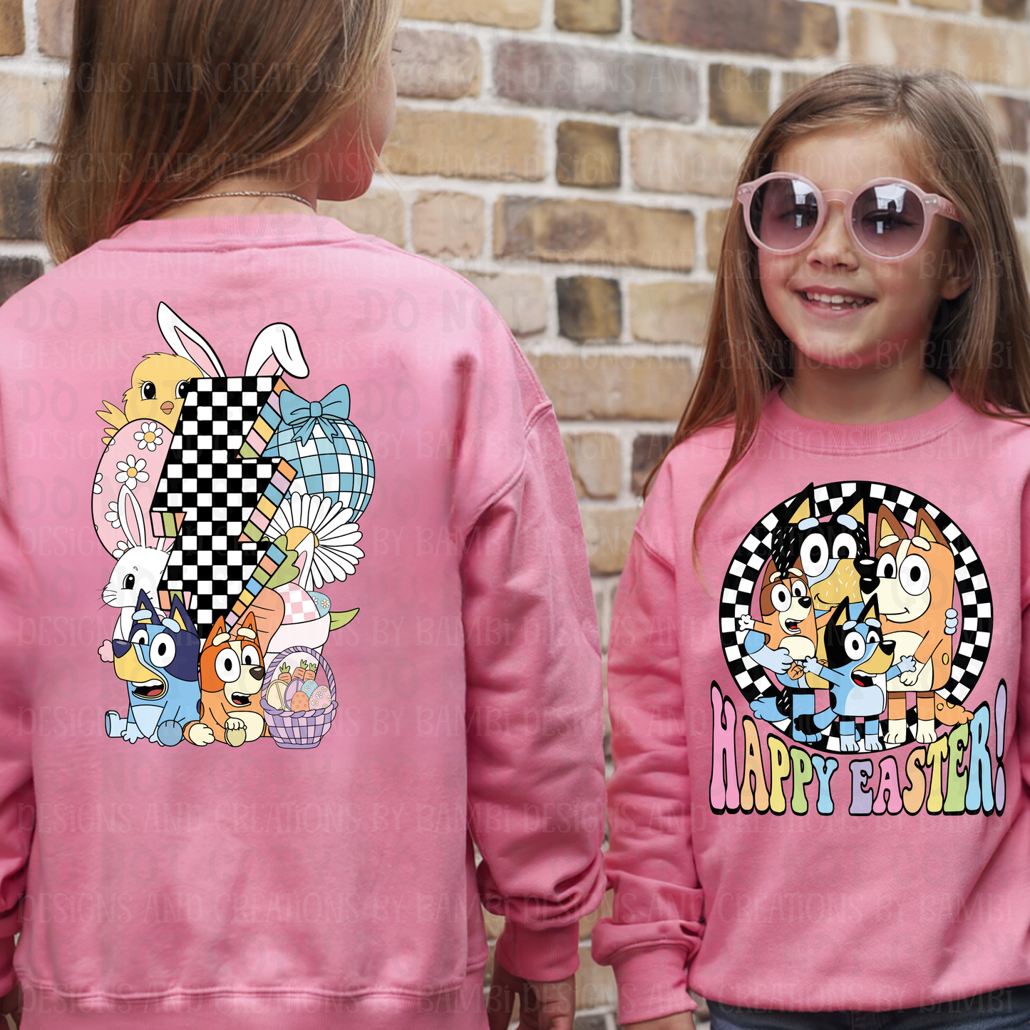 Happy Easter Bluey and Friends (Front/Back)