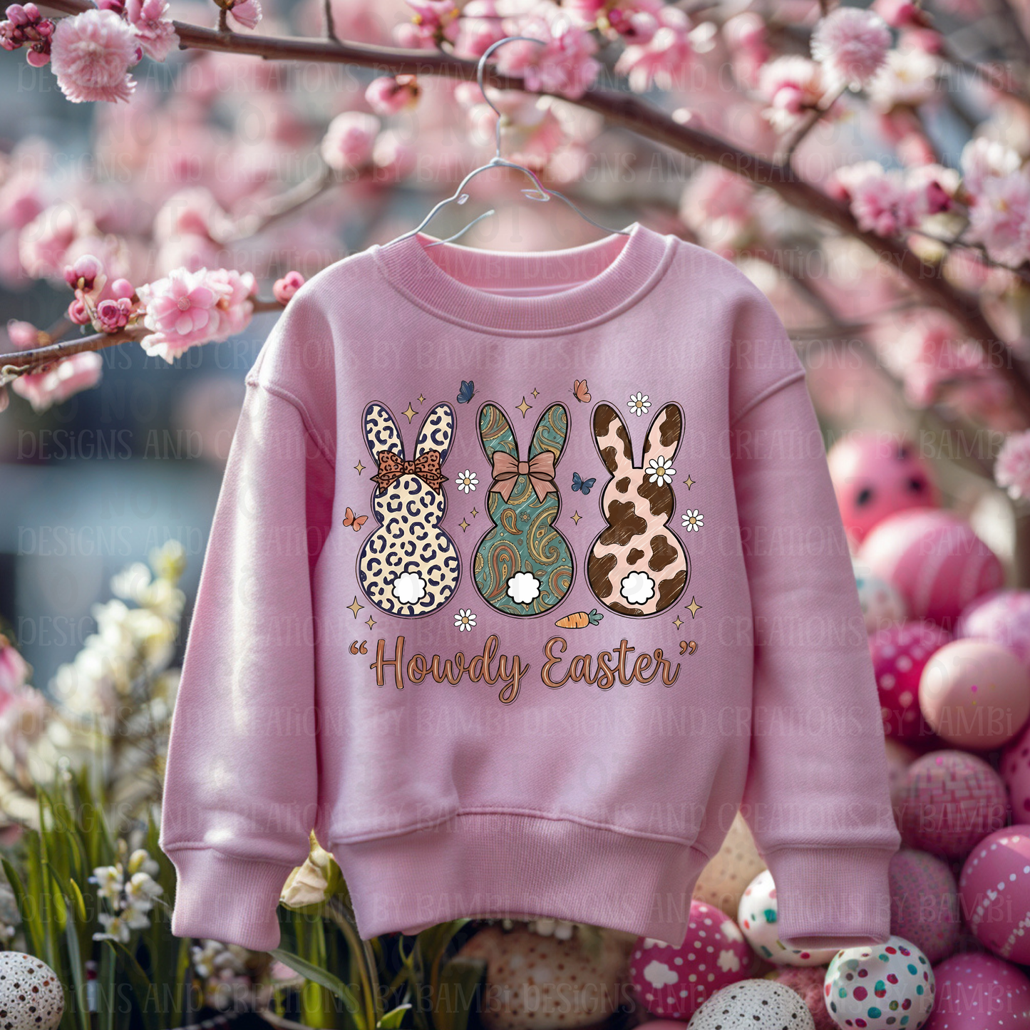 Howdy Easter Trio of Western Rabbits